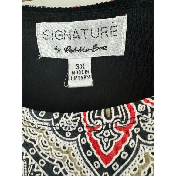 Size 3X 22 24 MEDALLION PRINT SIDE-TIE DRESS Day/Evening Summer Fall PLUS SIZE - Picture 4 of 6